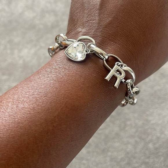 Paparazzi Link charm bracelet guess now it’s initial R silver jewelry New - Picture 2 of 7
